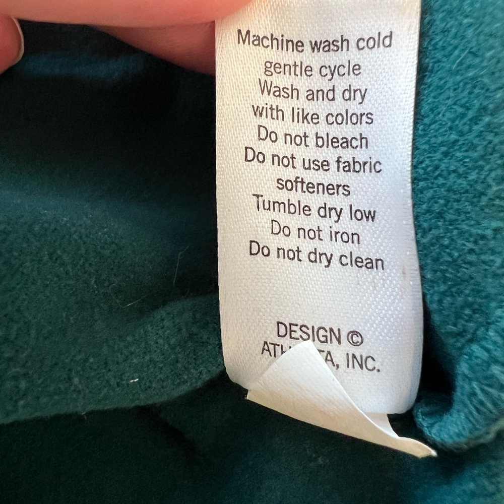 Turquoise Athleta pullover base layer. - Picture 8 of 8